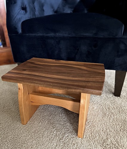 Walnut and Cherry Fusion Step Stool