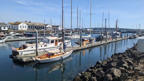 Port Townsend WA - Point Hudson - 2022 Wooden Boat Festival - RIPTIDE - SV CHLOE - among the first boats to arrive