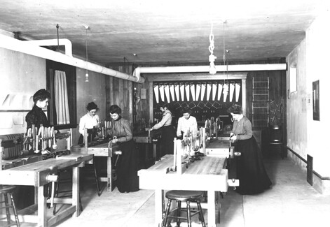 Woodworking Class, circa 1900-1909