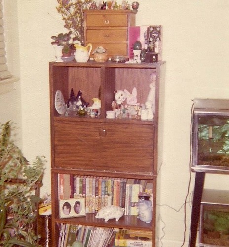 1963 Stackable cubed storage set painted pine c