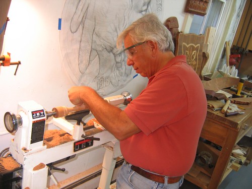 Student at the Lathe