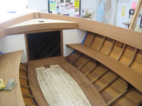 Herreshoff Buzzards Bay-14 interior under construction