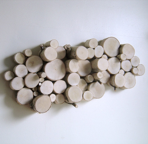 white birch wood topography - organic wall art