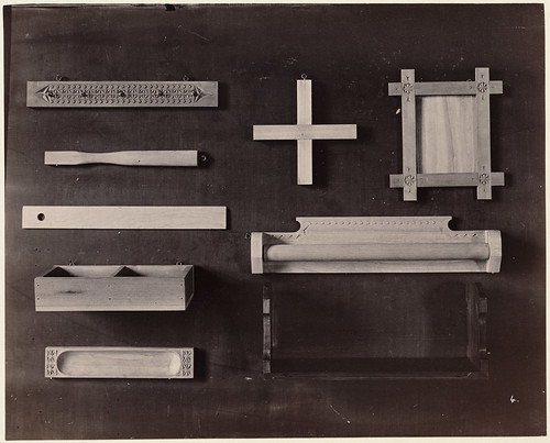 Nine examples of wood projects & carving, grade II, F. M. Leavitts School