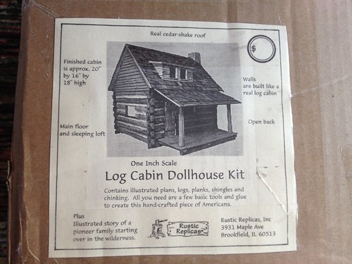 Building a real miniature log cabin!