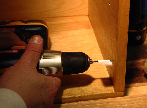 Drilling Holes in Cabinet for Hinges