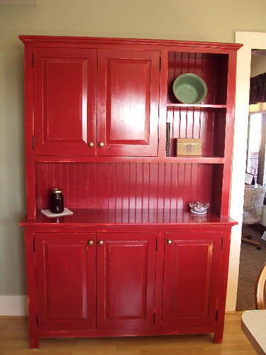 Red Kitchen Cabinet