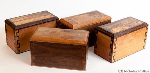 Small Cherry and Walnut Boxes