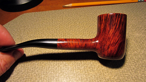 Smooth Poker Style Pipe with beautiful flame grain