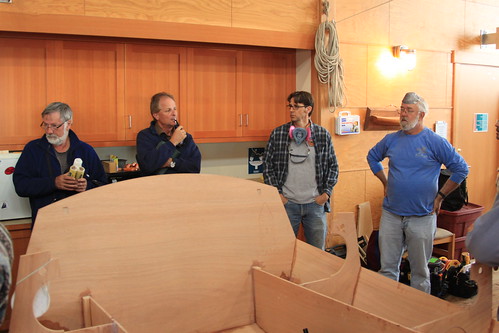 IMG_4115 - Port Townsend WA - NWMC - NWSWBB SCAMP Class - day 9 of 12 - morning brief - L to R - Welsford, Rice, Bledsoe, Bob Threllkell