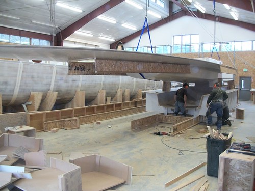 Port Hadlock WA - Boat School - Contemporary - SLIVER - removing the deck mold