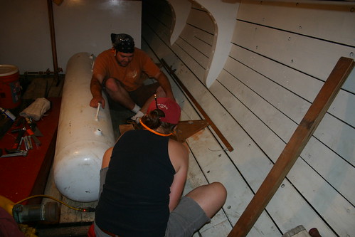 Olympia WA - Boat School students volunteer aboard SANDMAN