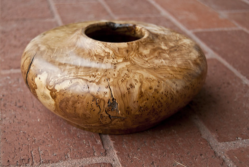 Olive Burl Vase