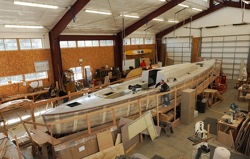 Port Hadlock WA - Northwest School of Wooden Boatbuilding - Contemporary - progress on the 62-foot Bob Perry-designed SLIVER