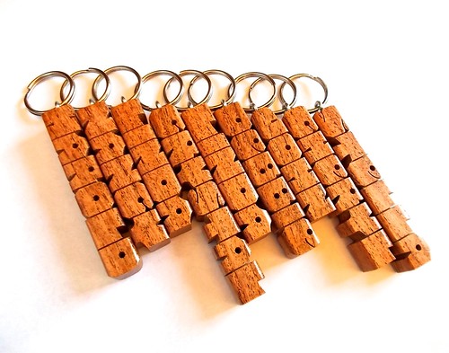 Mesquite Wood Name Keychains