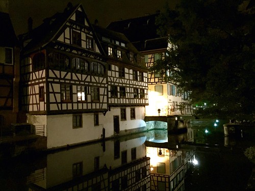 Strasbourg dans la nuit, Strasbourg, Alsace, France