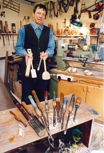 Stuart King with some Chesham woodware