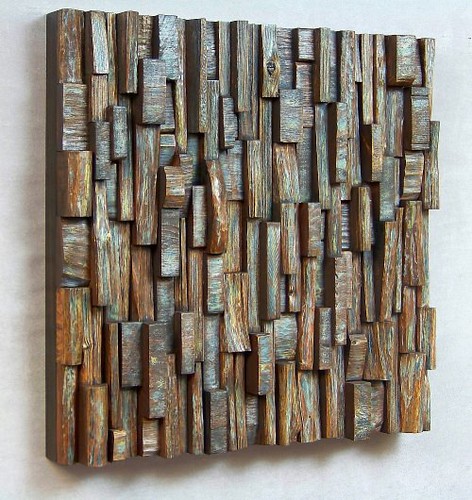 Wooden blocks panels