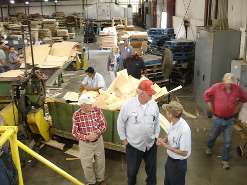 Cutting Osage Orange at Benson Veneer