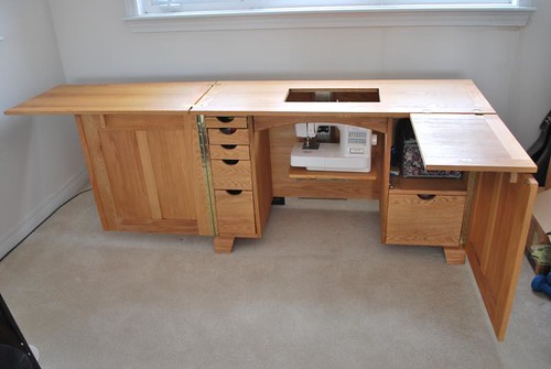 Sewing Cabinet - open with lift down