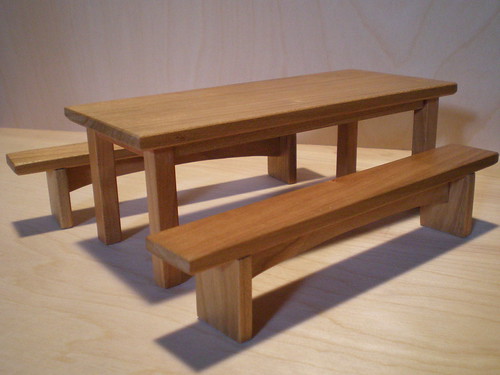 Dollhouse Table and Benches