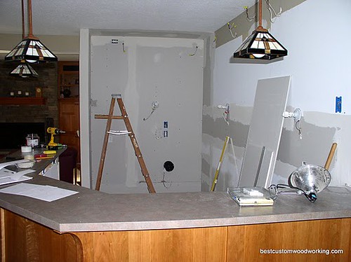 Custom Wet Bar Remodel (During picture).