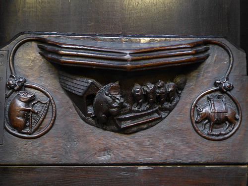 Sow & Piglets, Misericord, Manchester Cathedral