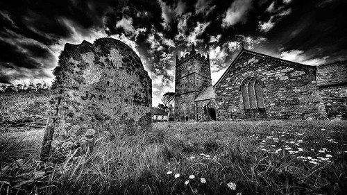 Wild Flowers surround Grace & James fading Memorial Stone