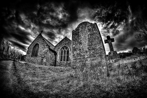 Stunning Headstone  and Cross at Gunwalloe Church