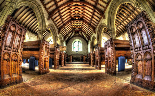 Amazing Woodwork inside Gunwalloe Church