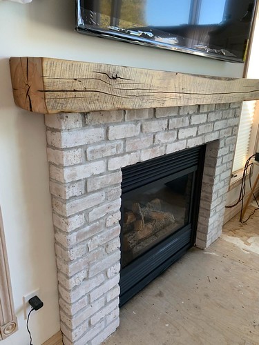 Beech fireplace mantel Mar 2021