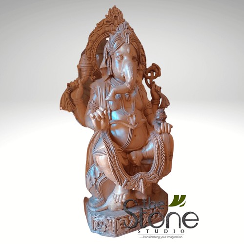 Wooden Ganesh Murti