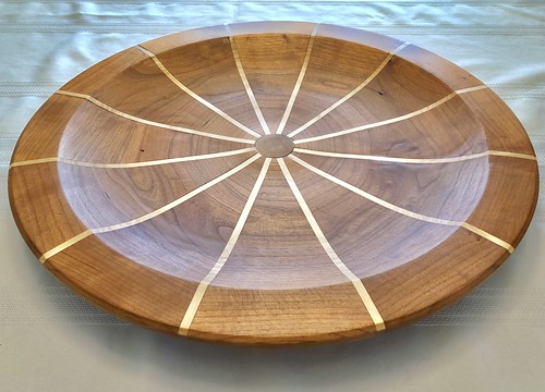 Cherry and Maple Segmented Platter