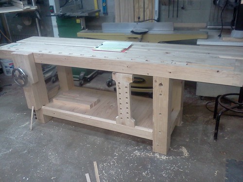 18th Century French-style (Roubo) Woodworking bench is done. Mostly.