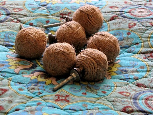 Jute rope knobs