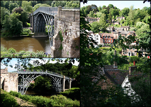 The iron bridge, and a view over the gorge, Ironbridge, Shropshire