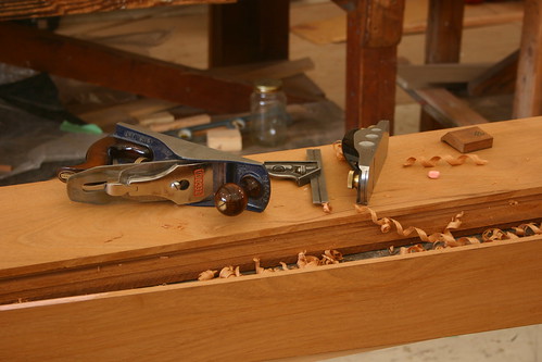 Port Hadlock WA - Boat School - Traditional Large Craft - Monk runabout SUNRAY - hand tools used during planking